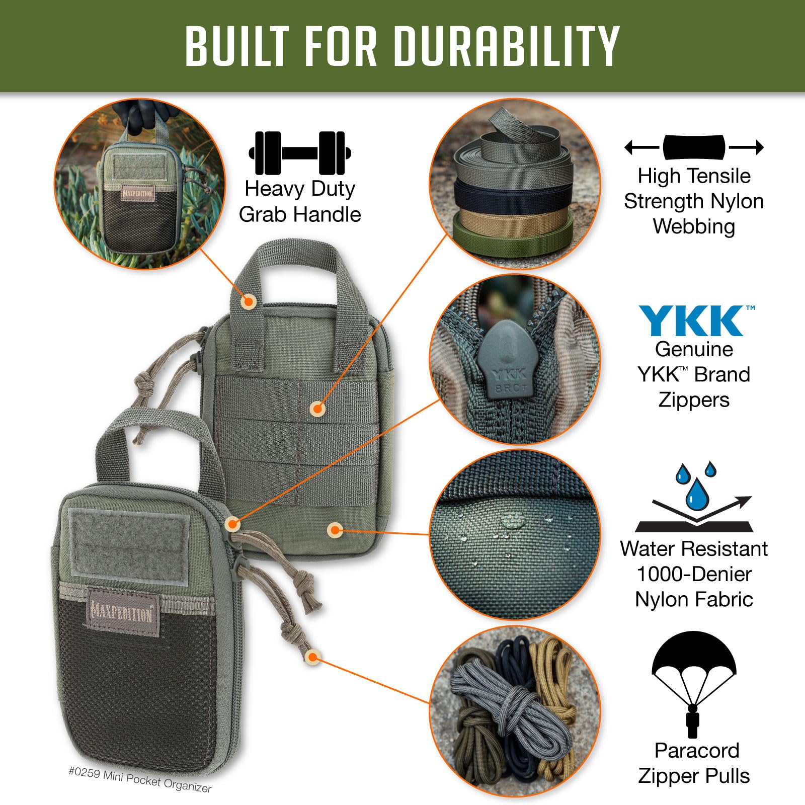 Maxpedition Mini Pocket Organizer (Foliage Green) : Amazon.co.za